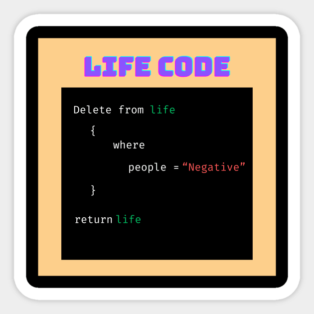 life code for developers Sticker by Bravery